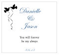Customizable Doves Square Wedding Labels